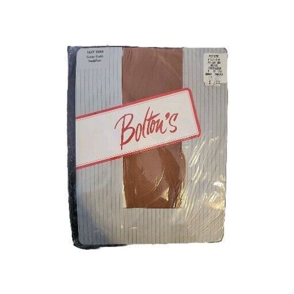 Vtg NOS Bolton's Silky Sheer Pantyhose Petite 4'11"-5'4" BEIGE, 90-120 lbs Hose - Picture 1 of 7
